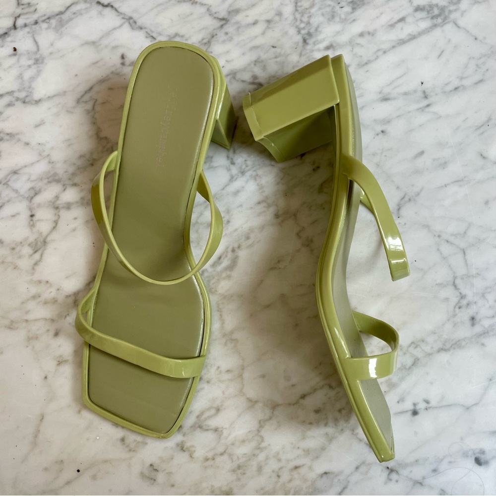 Jeffrey Campbell Jamm-3 Jelly Heel Sandal in Dusty Mint - Picture 5 of 10